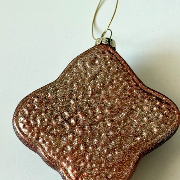 Christmas Holiday Ornament Glass Blown Old World vtg inspired avocado toast - Picture 8 of 13